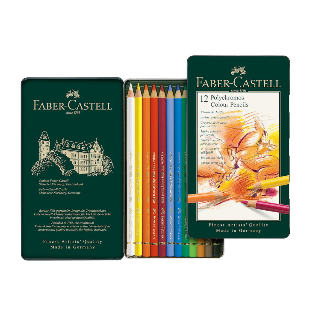 Colores Faber-Castell Polychromos Profesionales x 12