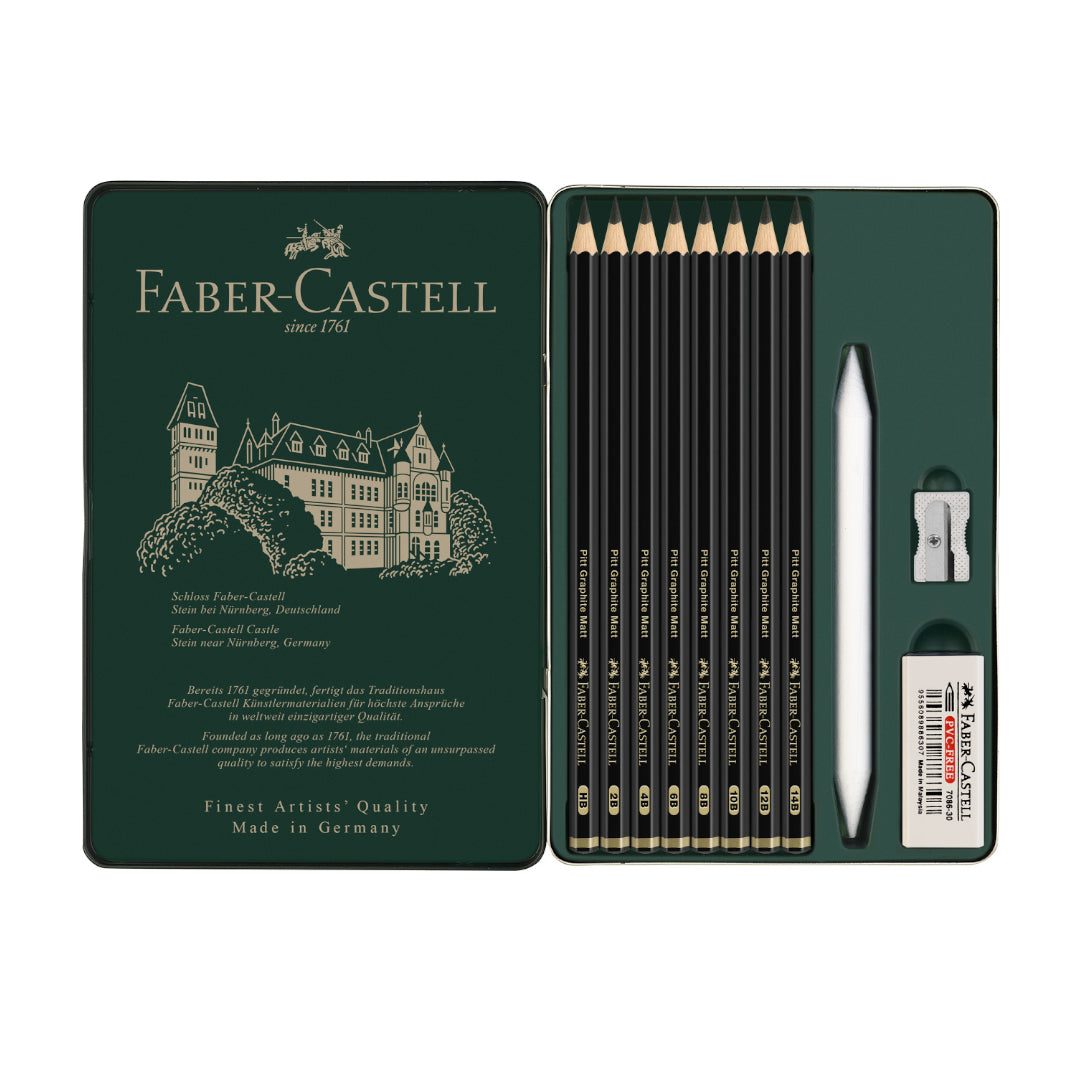Faber-Castell Juego Pitt Graphite Matt Lata x 11