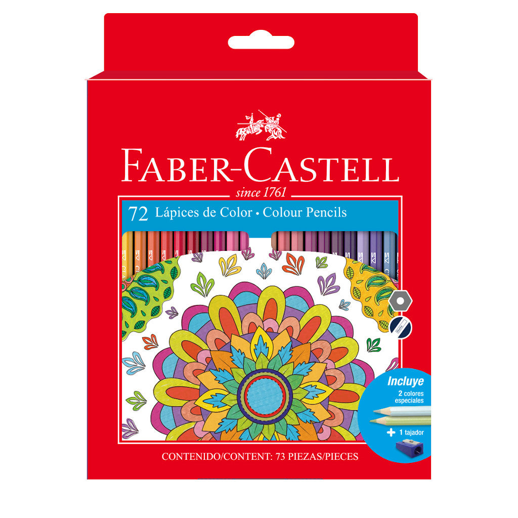 Colores Faber Castell Hexagonales x 72
