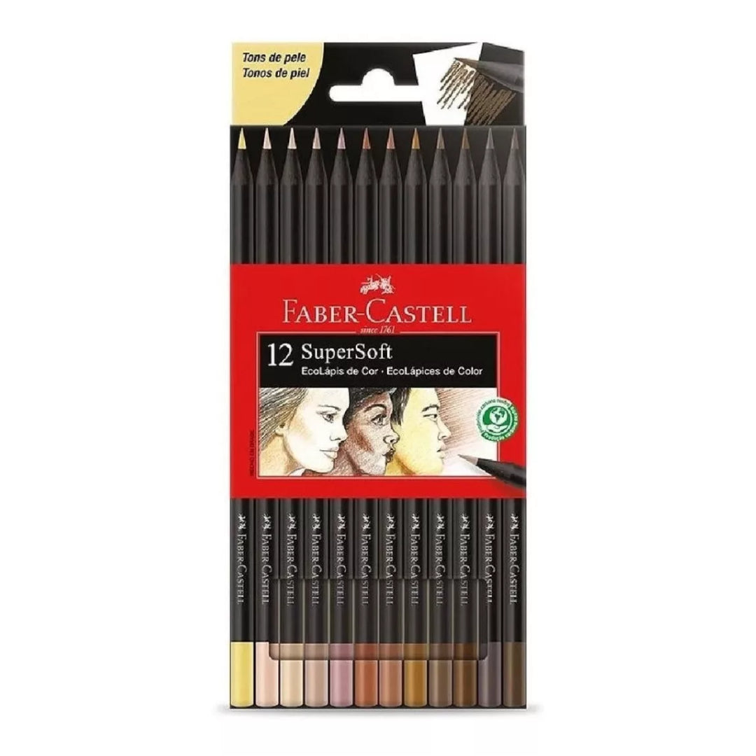 Colores Faber-Castell Super Soft Black Edition Tonos Piel x 12