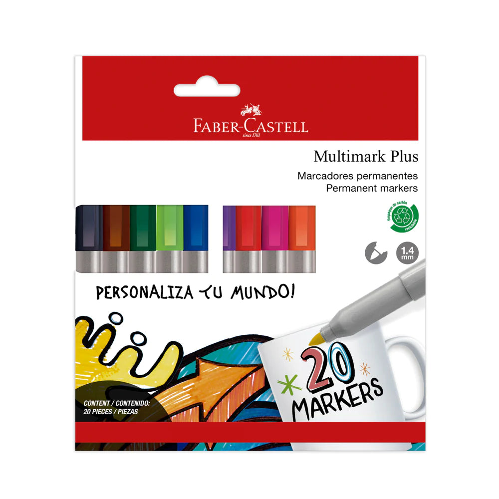 Multimark Plus Faber Castell Marcador Permanente Multimark Plus x 20 – Faber Castell ...