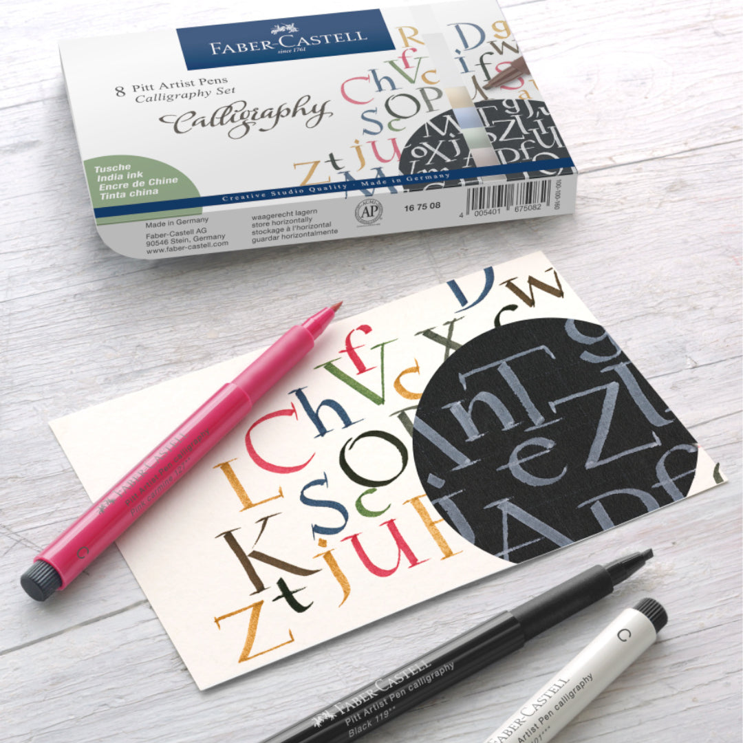Faber Castell Pitt Artist Pen Set Lettering Cincel x 8 – Faber Castell ...