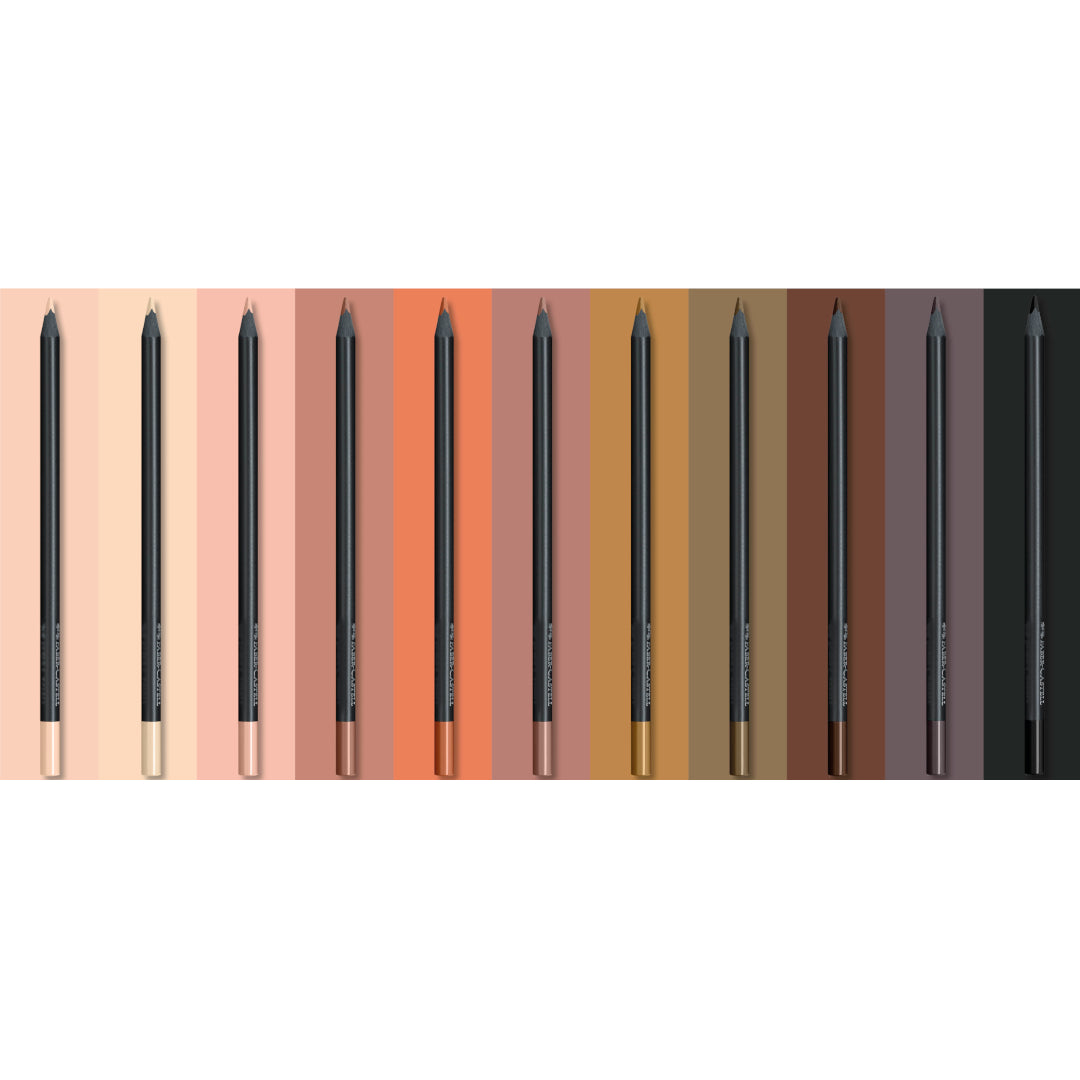 Colores Faber-Castell Super Soft Black Edition Tonos Piel x 12