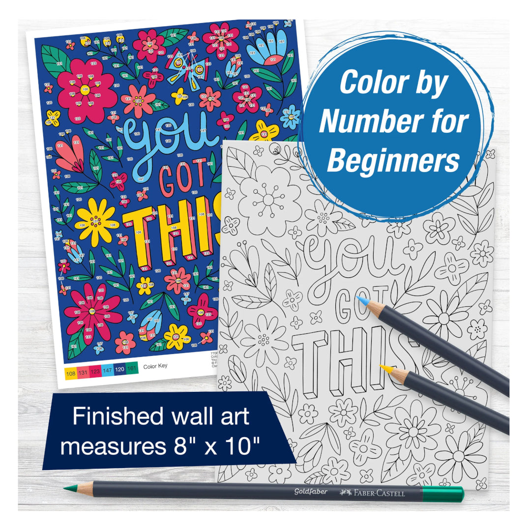 Faber-Castell Color By Number Wall Art You Got This