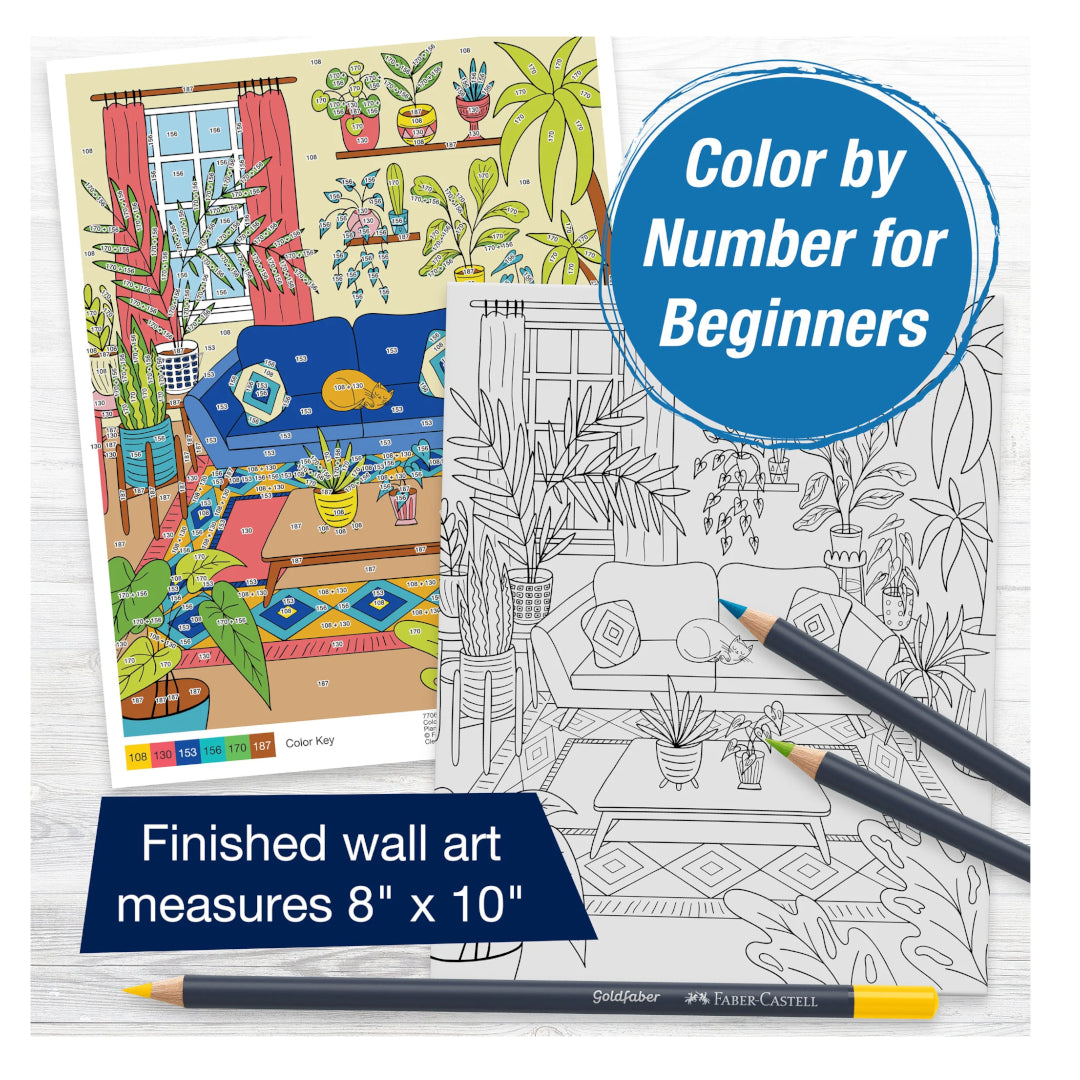 Faber-castell Color By Number Wall Art Plant Room