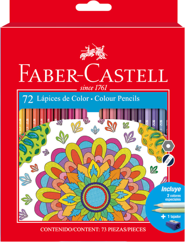 Faber Castell Lápices de Colores Hexagonales x 72