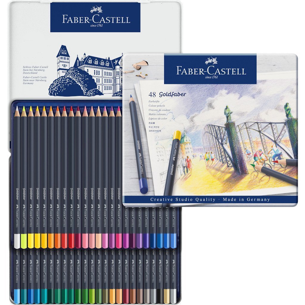 Colores Faber-Castell Goldfaber Acuarelables para Arte x 48