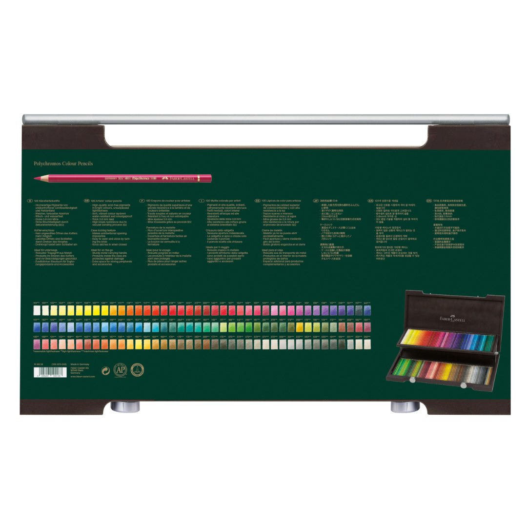 Colores Faber-Castell Polychromos Profesionales x 120 Estuche de Madera