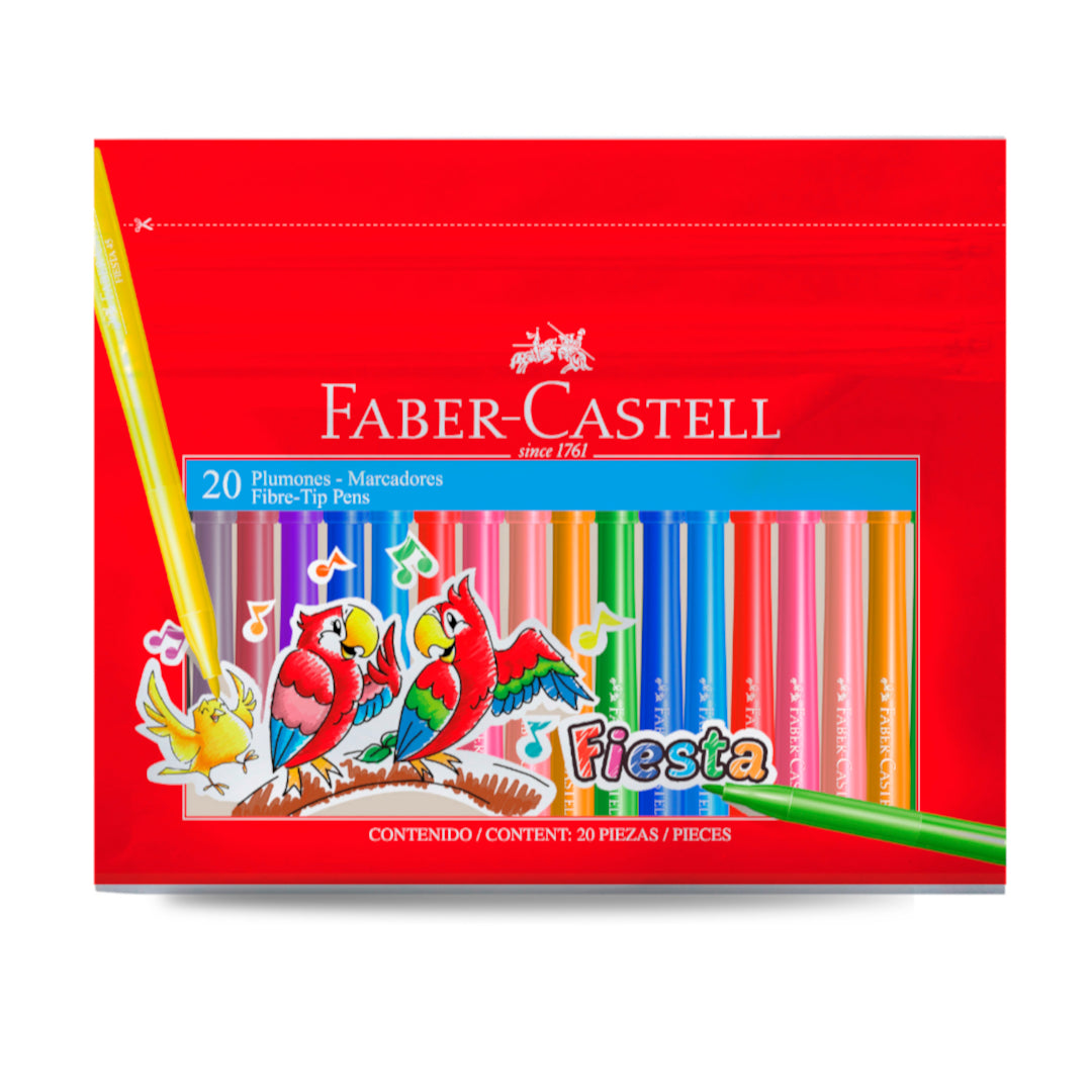 Plumones Faber Castell Fiesta x 20