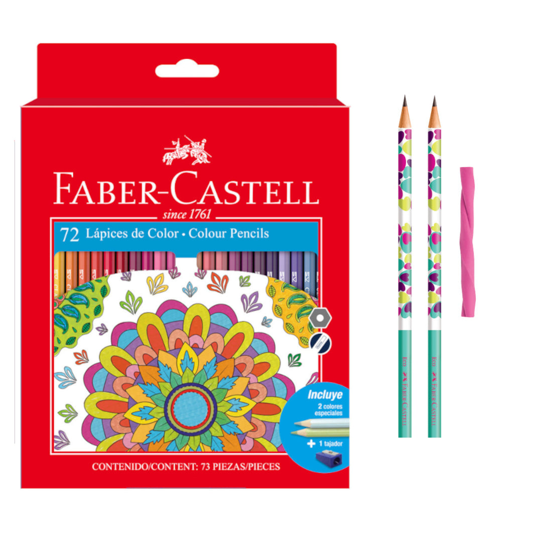 Colores Faber-Castell Hexagonales x 72 PROMOCIÓN