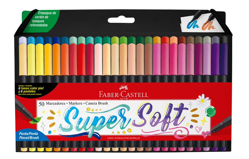Colores Faber-Castell Super Soft Black Edition Tonos Piel x 12 – Faber  Castell Mexico