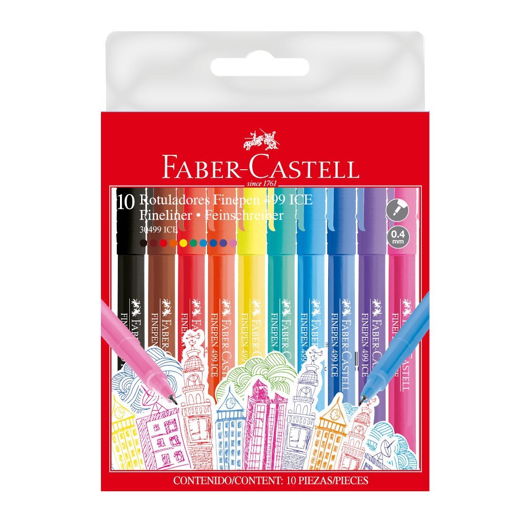 Faber-Castell 151110 - Paquete de 10 rotuladores de colores con 2 puntas,  fina y gruesa : : Otros Productos