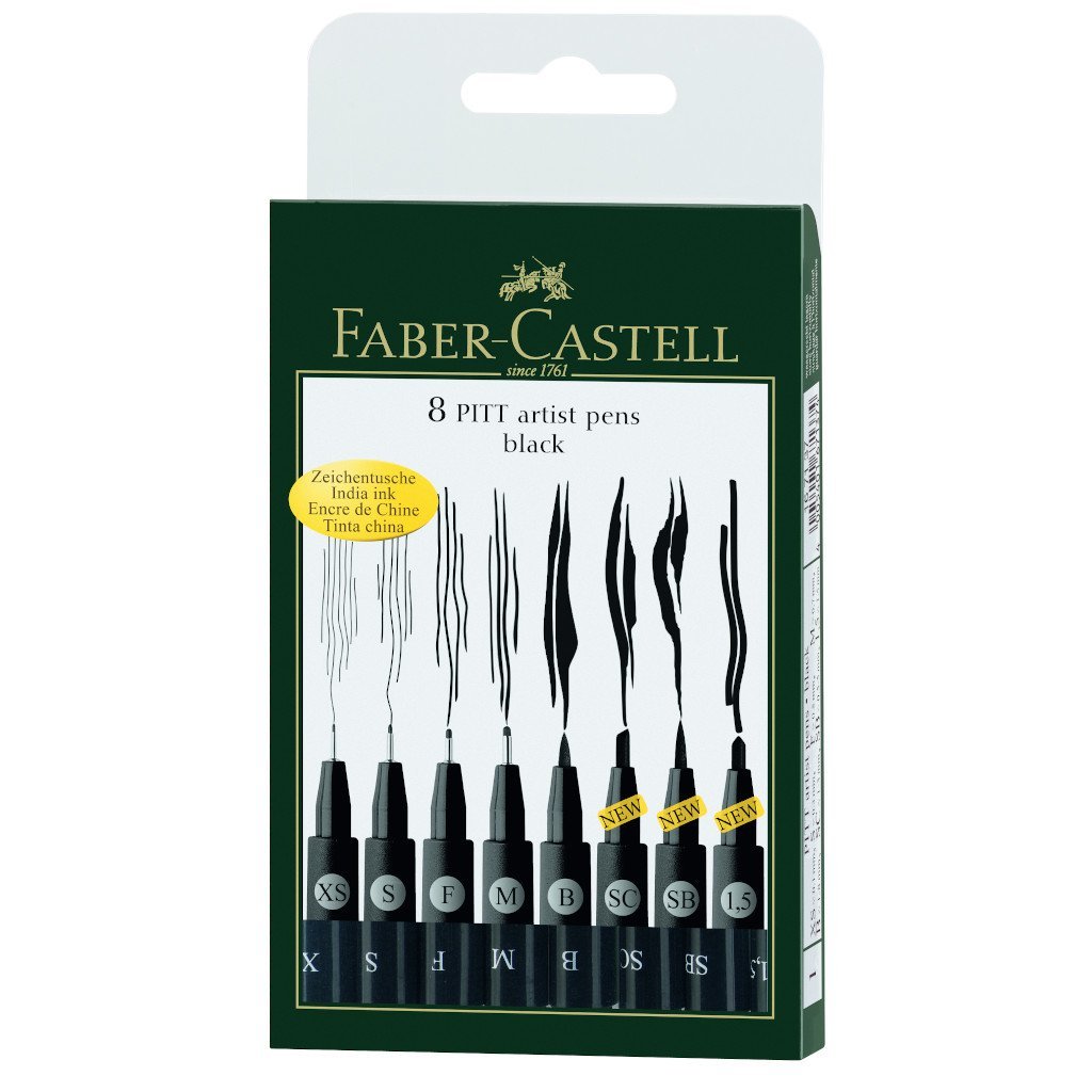 Marcadores Faber Castell Pitt Artist Pen x 8