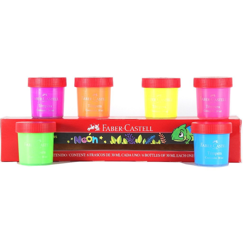 Eberhard Faber EFA Color – Set De 6 Pinturas Escolares De 25 Ml – Temple Intenso Y Lavable